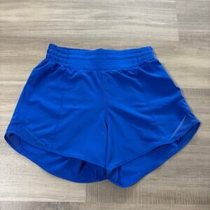 Lululemon Hotty Hot Short High-Rise Long 4" Women Size 4 Royal Blue